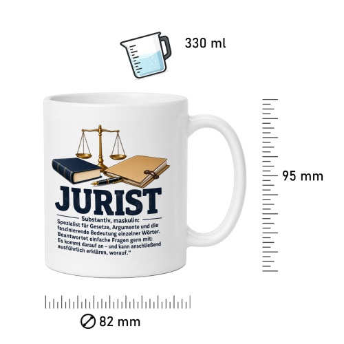 Tasse »Jurist – Spezialist für Gesetze«