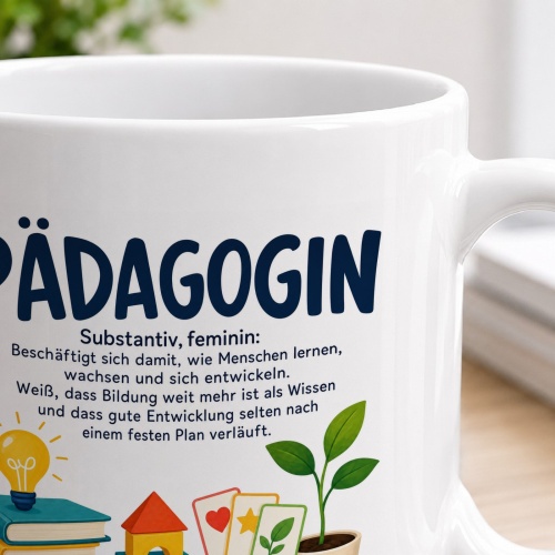 Tasse »Pädagogin – Substantiv, feminin«