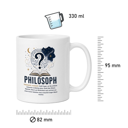 Tasse »Philosoph – Fragen, Wahrheit & Gedanken«