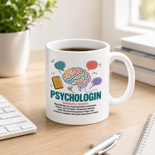 Tasse »Psychologin – Substantiv, feminin«