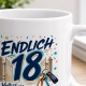 Tasse »Endlich 18 Volljährig. Zumindest auf dem Papier.«