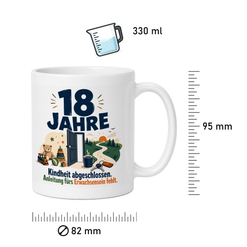 Tasse »18 Jahre«