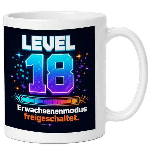Tasse »Level 18 Erwachsenenmodus...