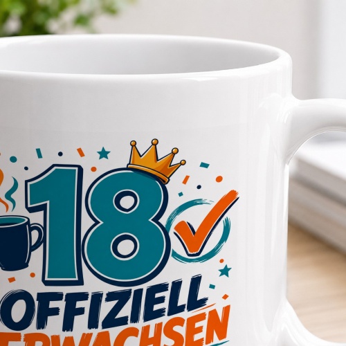 Tasse »18 offiziell erwachsen«