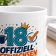 Tasse »18 offiziell erwachsen«