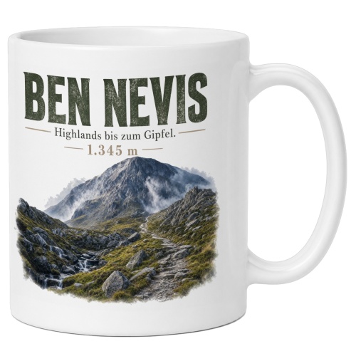 Tasse »Ben Nevis Highlands bis zum Gipfel. 1.345...