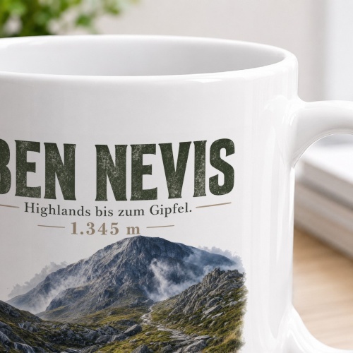 Tasse »Ben Nevis Highlands bis zum Gipfel. 1.345 m«
