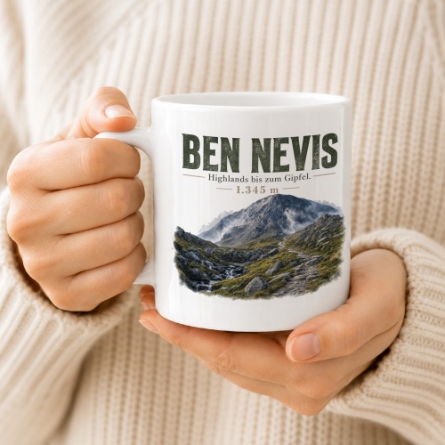 Tasse »Ben Nevis Highlands bis zum Gipfel. 1.345 m«