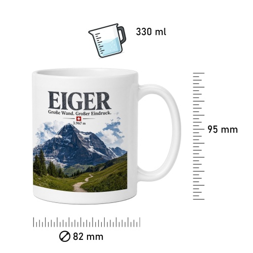 Tasse »Eiger Große Wand. Großer Eindruck. 3.967 m«