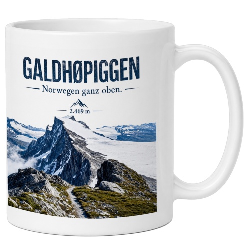 Tasse »Galdhøpiggen Norwegen ganz oben....