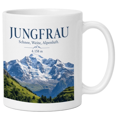 Tasse »Jungfrau Schnee, Weite, Alpenluft. 4.158...