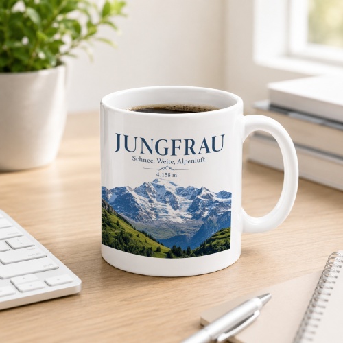 Tasse »Jungfrau Schnee, Weite, Alpenluft. 4.158...