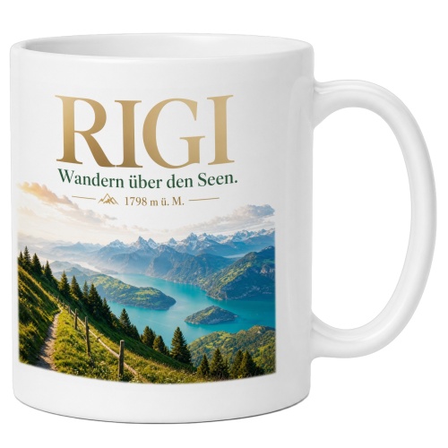 Tasse »Rigi Wandern über den Seen. 1798 m...