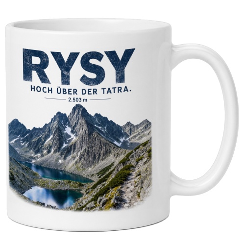 Tasse »Rysy hoch über der Tatra. 2.503 m«