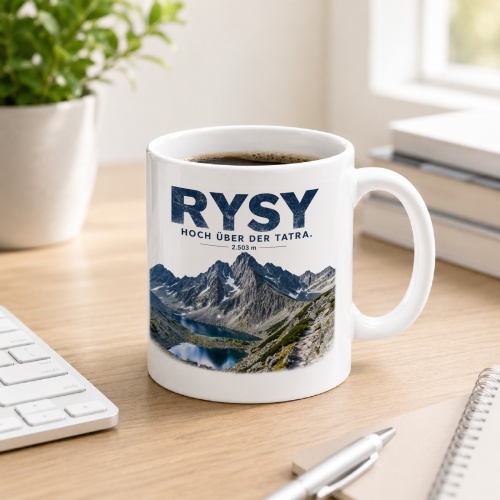 Tasse »Rysy hoch über der Tatra. 2.503 m«