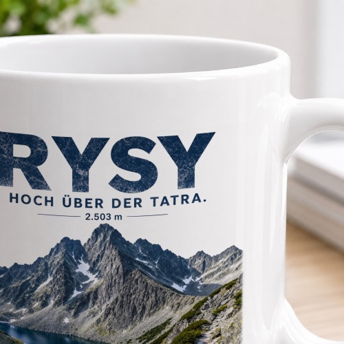 Tasse »Rysy hoch über der Tatra. 2.503 m«