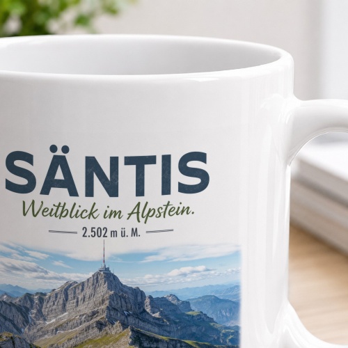 Tasse »Säntis Weitblick im Alpstein. 2.502 m ü. M.«