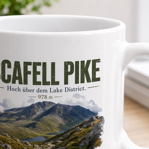 Tasse »Scafell Pike – Hoch über dem Lake District. 978 m«