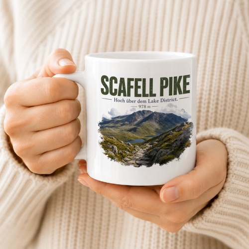 Tasse »Scafell Pike – Hoch über dem Lake District. 978 m«