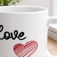 Tasse »love« mit Herzmotiv