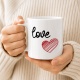 Tasse »love« mit Herzmotiv