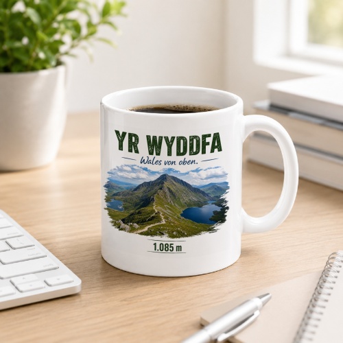 Tasse »Yr Wyddfa – Wales von oben. 1.085...