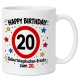 Tasse »Happy Birthday 20 Geburtstagskuchen-Ersatz zum 20.«