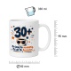 Tasse »30+ Zu jung für vernünftig. Zu alt für Ausreden.«