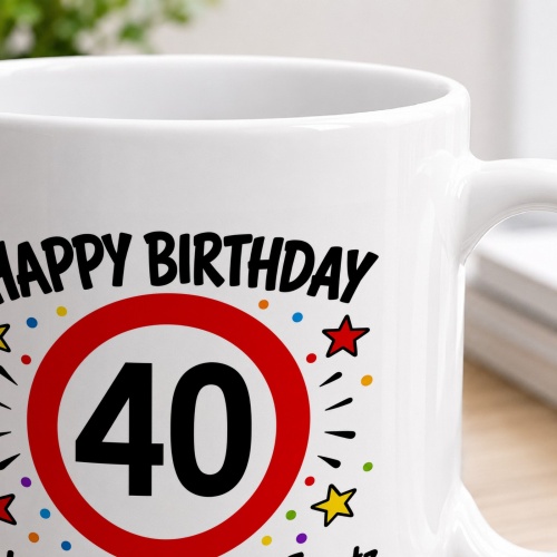 Tasse »Happy Birthday 40 Geburtstagskuchen-Ersatz zum 40.«
