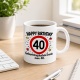 Tasse »Happy Birthday 40 Geburtstagskuchen-Ersatz zum 40.«