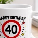 Tasse »Happy Birthday 40 Geburtstagskuchen-Ersatz zum 40.«