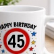 Tasse »Happy Birthday 45 Geburtstagskuchen-Ersatz zum 45.«