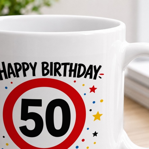 Tasse »Happy Birthday 50 Geburtstagskuchen-Ersatz zum 50.«