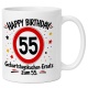 Tasse »Happy Birthday 55 Geburtstagskuchen-Ersatz zum 55.«