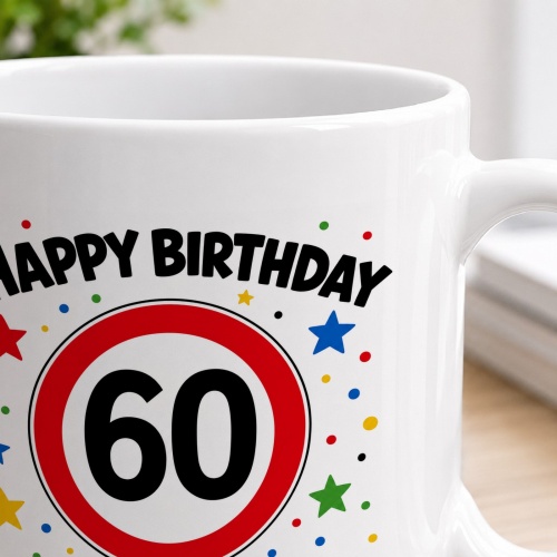 Tasse »Happy Birthday 60 Geburtstagskuchen-Ersatz zum 60.«