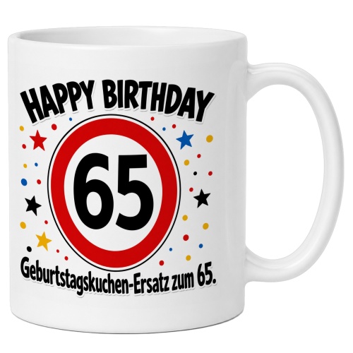 Tasse »Happy Birthday 65 –...