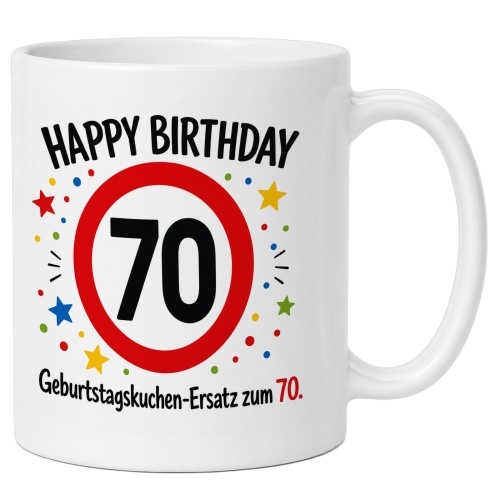 Tasse »Happy Birthday 70«