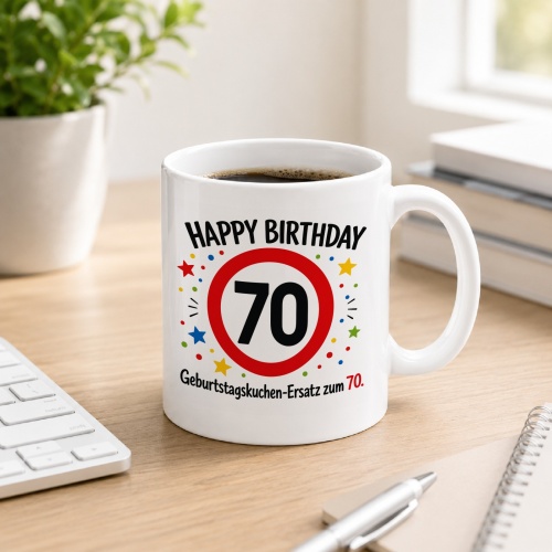Tasse »Happy Birthday 70«