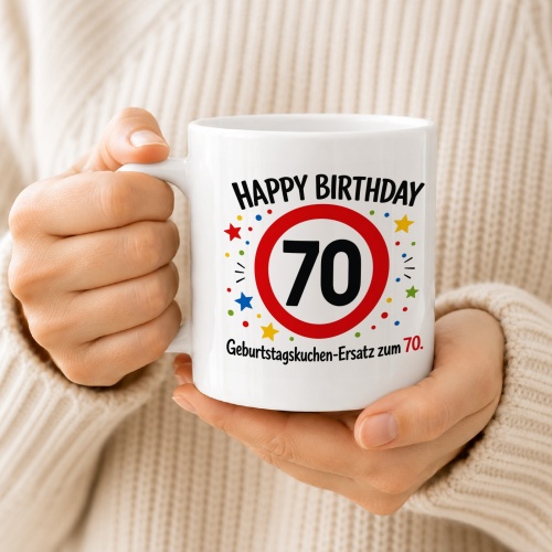 Tasse »Happy Birthday 70«