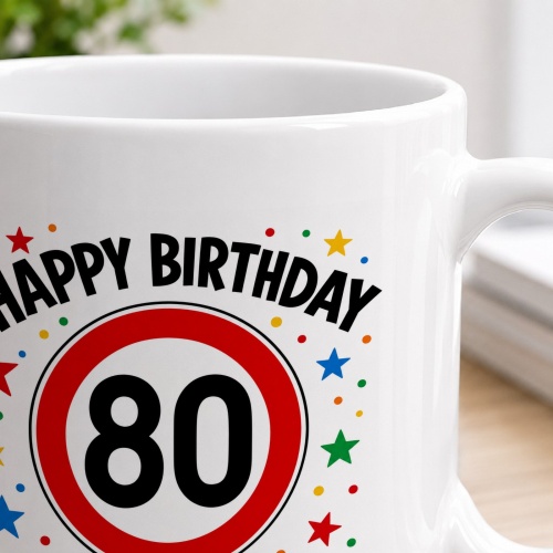 Tasse »Happy Birthday 80«