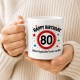 Tasse »Happy Birthday 80«