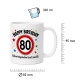 Tasse »Happy Birthday 80«