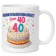 Tasse »Geburtstagskuchen-Ersatz zum 40.«