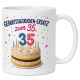 Tasse »Geburtstagskuchen-Ersatz zum 35.«