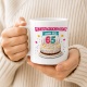 Tasse »Geburtstagskuchen-Ersatz zum 65.«