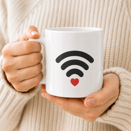 Tasse »WLAN Herz«