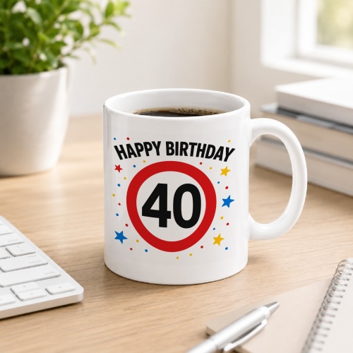 Tasse »Happy Birthday 40«