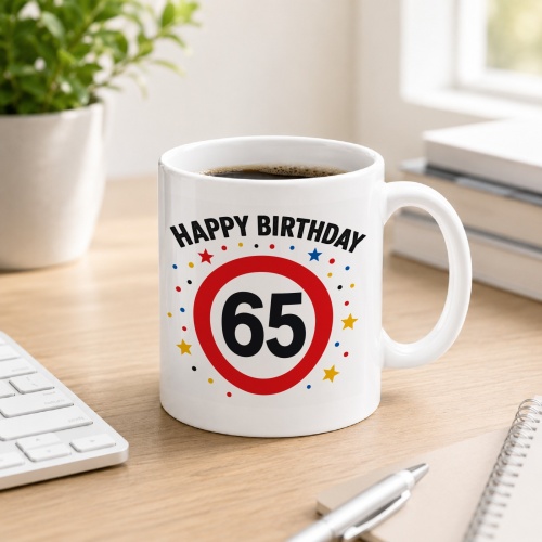 Tasse »Happy Birthday 65«