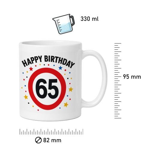 Tasse »Happy Birthday 65«