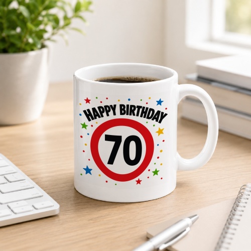 Tasse »Happy Birthday 70«